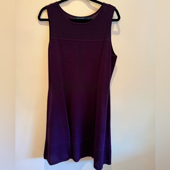 Ralph Lauren - Dark Purple Sleeveless Knit Dress - Picture 2 of 8